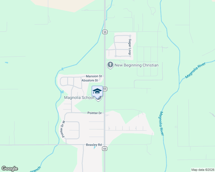 map of restaurants, bars, coffee shops, grocery stores, and more near 13516 County Road 55 in Foley
