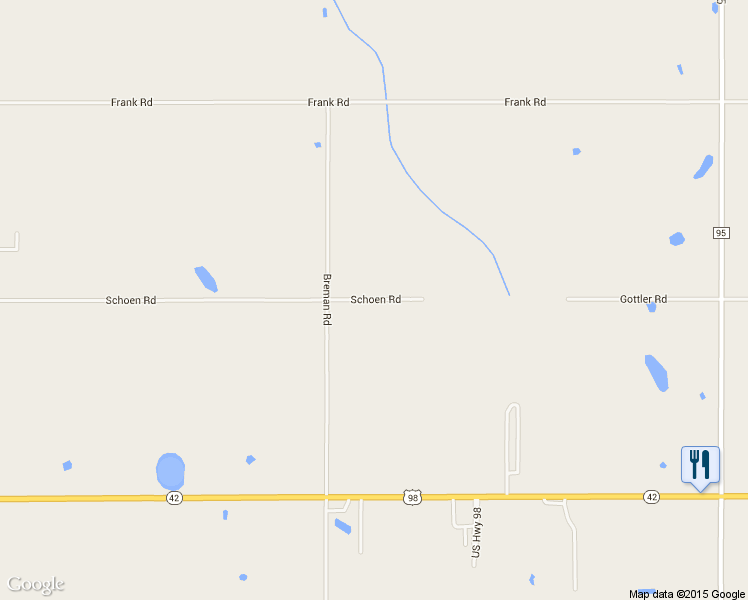 map of restaurants, bars, coffee shops, grocery stores, and more near 27244 Schoen Rd in Elberta