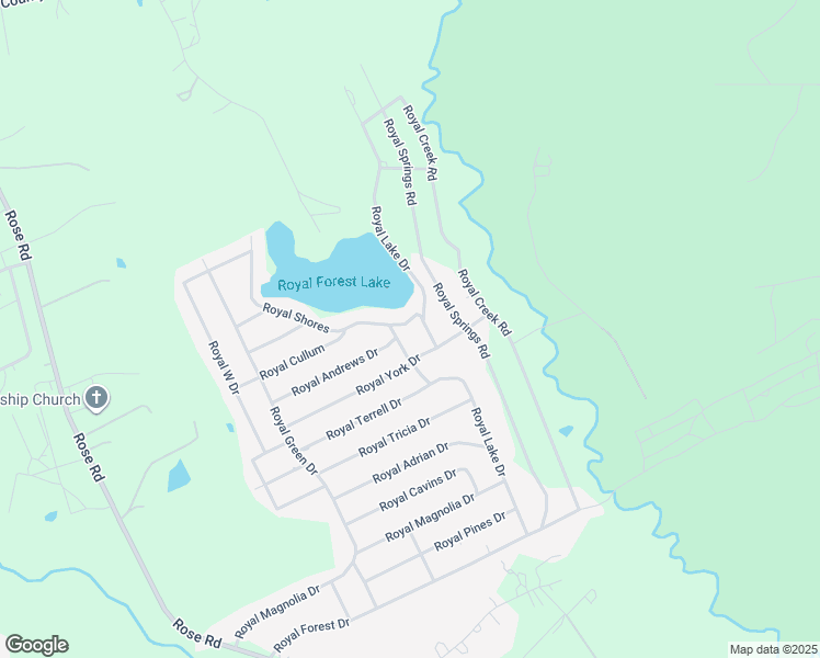 map of restaurants, bars, coffee shops, grocery stores, and more near 12635 Royal Shores in Conroe