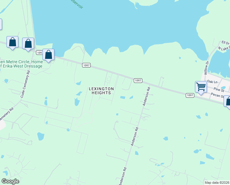 map of restaurants, bars, coffee shops, grocery stores, and more near 11525 FM 1097 Road West in Willis