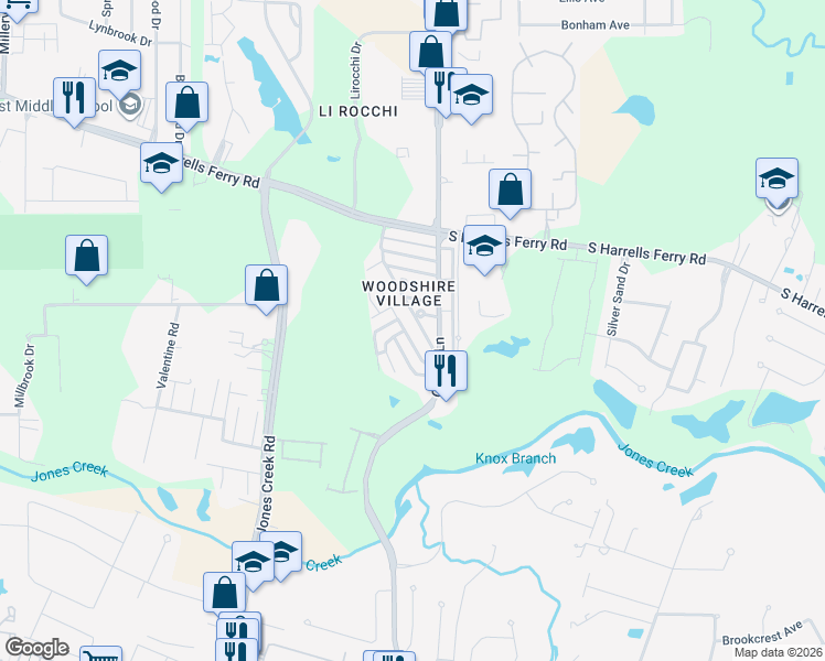map of restaurants, bars, coffee shops, grocery stores, and more near 3453 King Bradford Drive in Baton Rouge