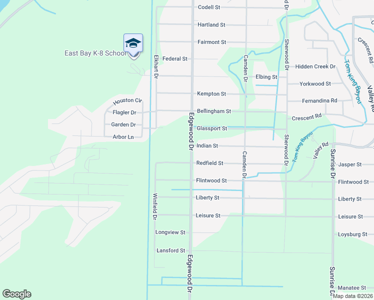 map of restaurants, bars, coffee shops, grocery stores, and more near 2393 Edgewood Drive in Navarre