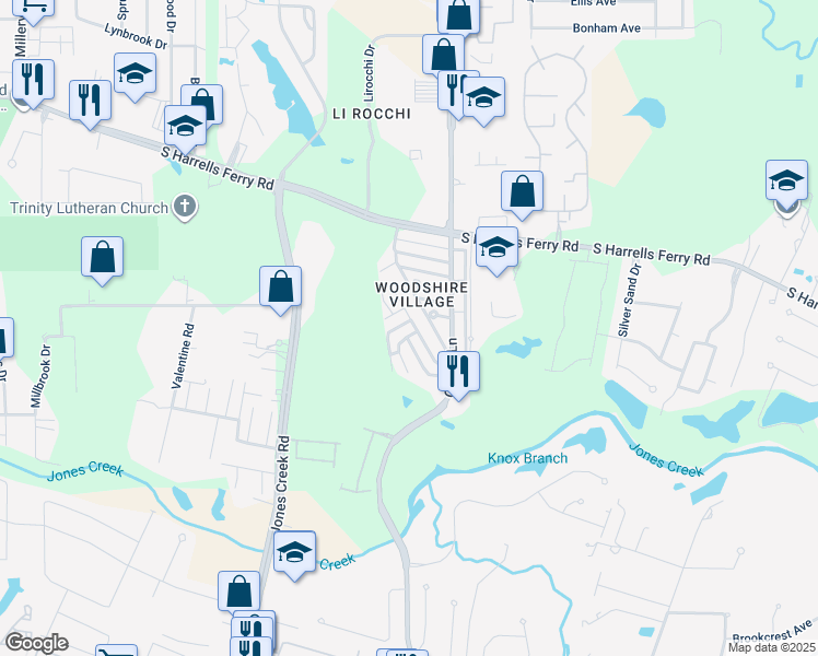 map of restaurants, bars, coffee shops, grocery stores, and more near 3463 Yorkfield Drive in Baton Rouge