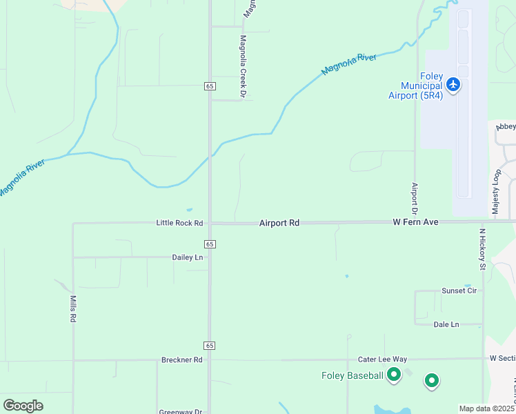 map of restaurants, bars, coffee shops, grocery stores, and more near 18185 Airport Road in Foley
