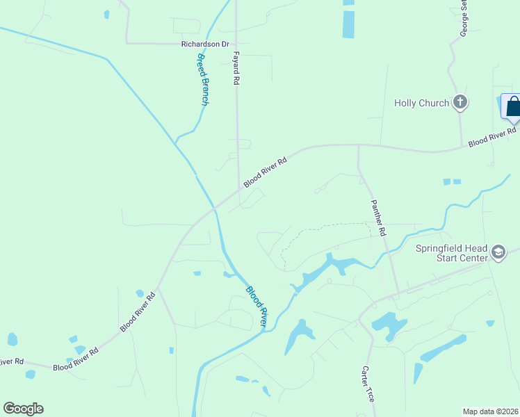 map of restaurants, bars, coffee shops, grocery stores, and more near 24420 Blood River Road in Springfield