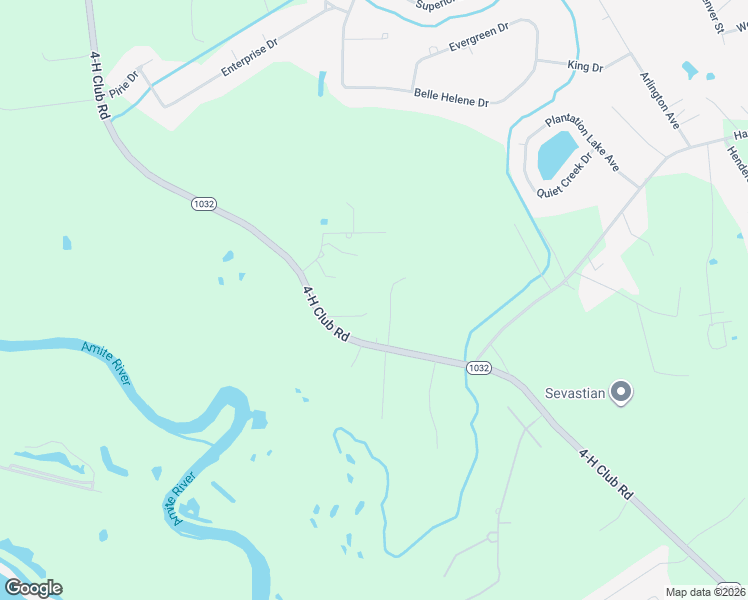 map of restaurants, bars, coffee shops, grocery stores, and more near 7650 Harmony Lane in Denham Springs