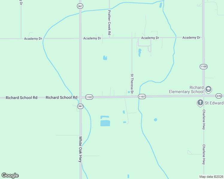 map of restaurants, bars, coffee shops, grocery stores, and more near 2378 Richard School Road in Church Point