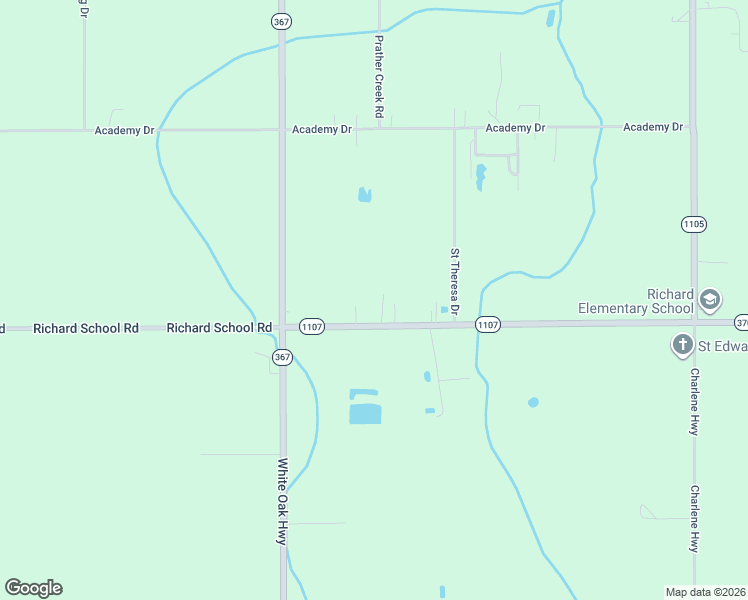map of restaurants, bars, coffee shops, grocery stores, and more near 2378 Richard School Road in Church Point