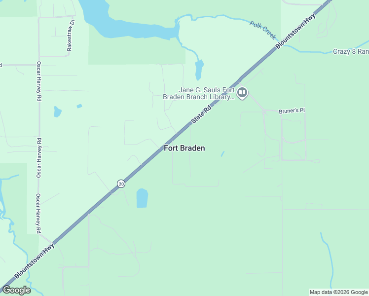 map of restaurants, bars, coffee shops, grocery stores, and more near in Fort Braden