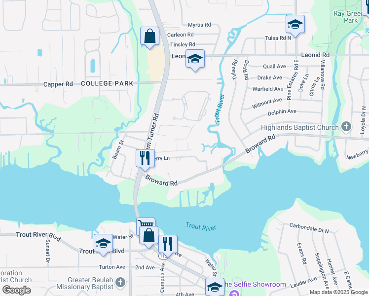 map of restaurants, bars, coffee shops, grocery stores, and more near 2849 Calebs Cove Way in Jacksonville