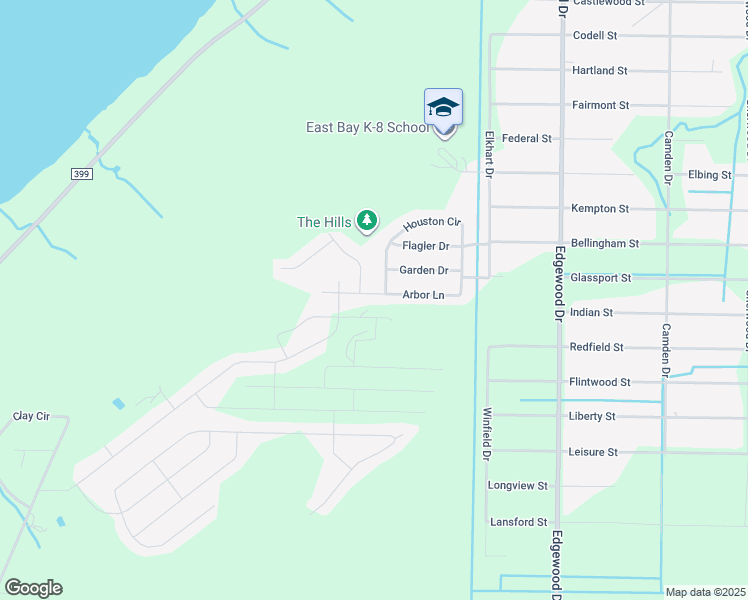 map of restaurants, bars, coffee shops, grocery stores, and more near 6333 Arbor Lane in Gulf Breeze