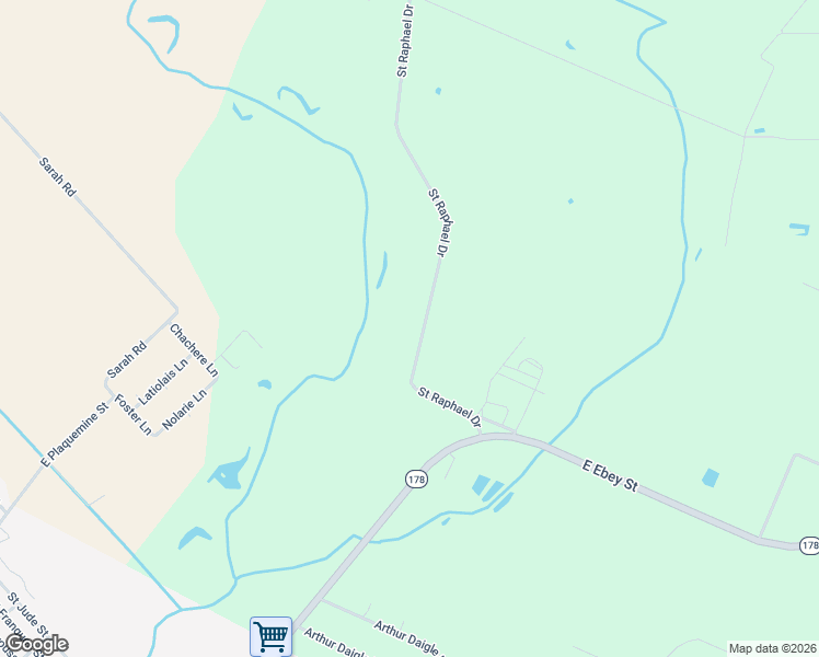 map of restaurants, bars, coffee shops, grocery stores, and more near 255 Saint Raphael Drive in Church Point