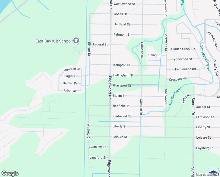 map of restaurants, bars, coffee shops, grocery stores, and more near 2314 Edgewood Drive in Navarre