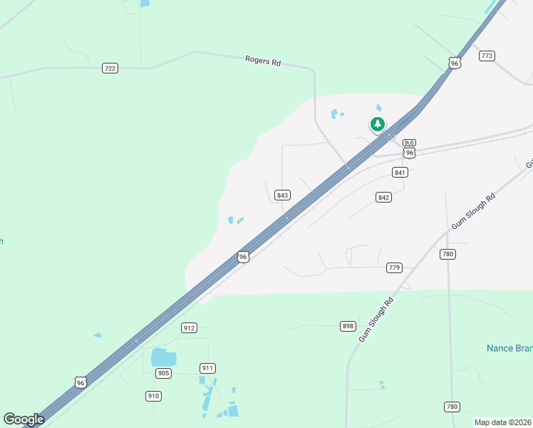 map of restaurants, bars, coffee shops, grocery stores, and more near 36632 U.S. 96 South in Buna
