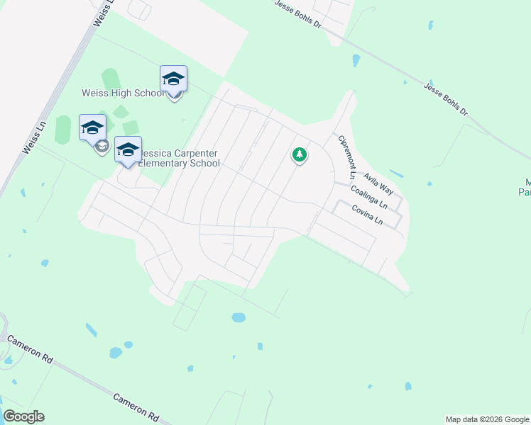 map of restaurants, bars, coffee shops, grocery stores, and more near 17002 Calipatria Lane in Pflugerville