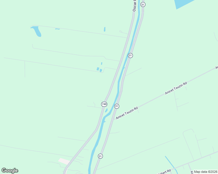 map of restaurants, bars, coffee shops, grocery stores, and more near 517 Oscar Rivette Road in Arnaudville