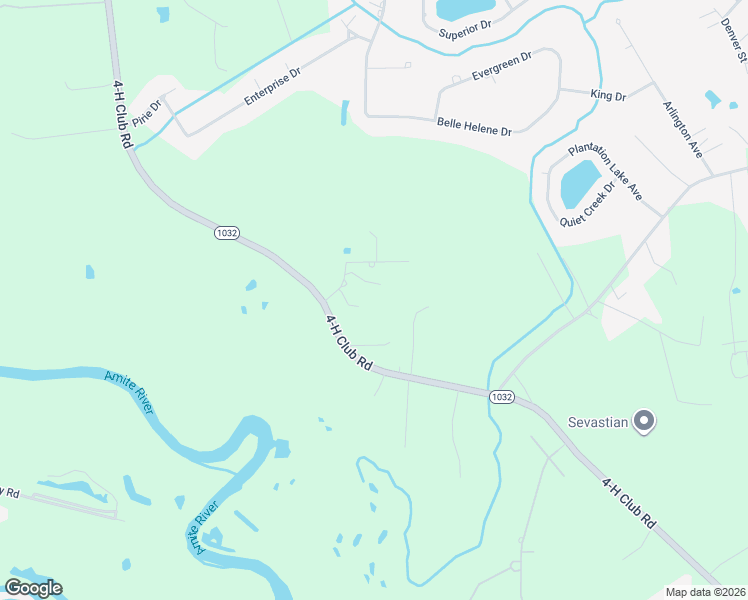 map of restaurants, bars, coffee shops, grocery stores, and more near 7650 Harmony Lane in Denham Springs