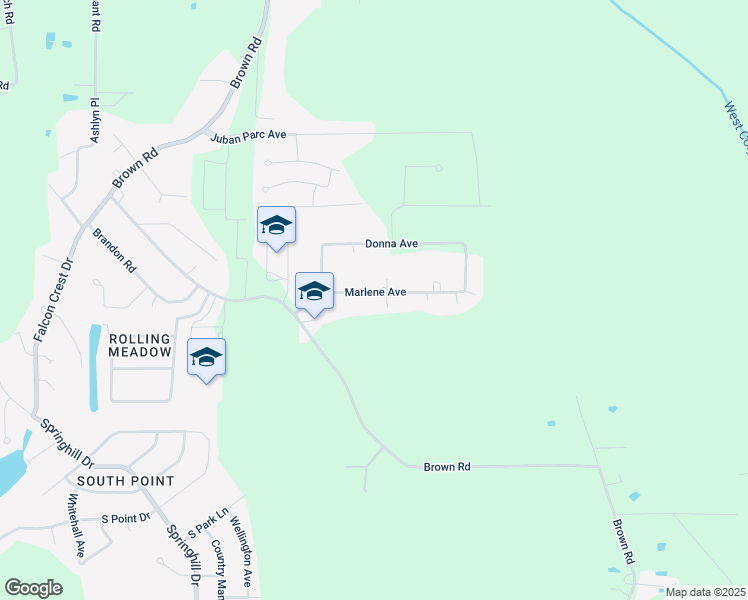 map of restaurants, bars, coffee shops, grocery stores, and more near 11594 Marlene Avenue in Denham Springs