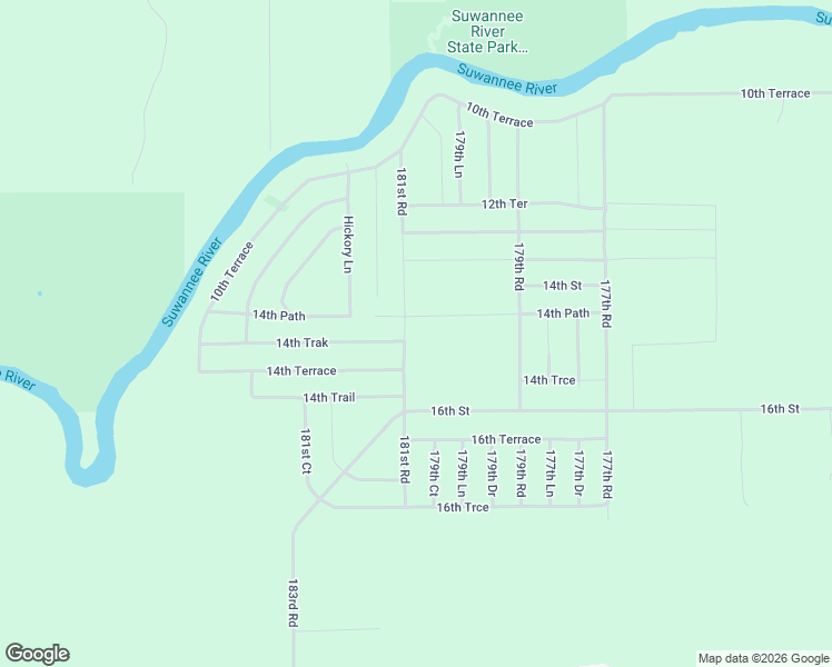 map of restaurants, bars, coffee shops, grocery stores, and more near 1454 181st Road in Live Oak