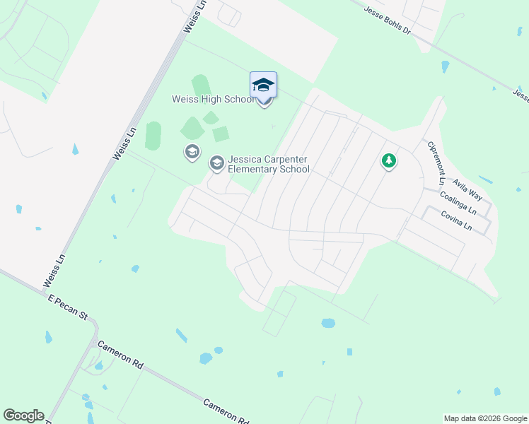 map of restaurants, bars, coffee shops, grocery stores, and more near 16905 Casanova Avenue in Pflugerville