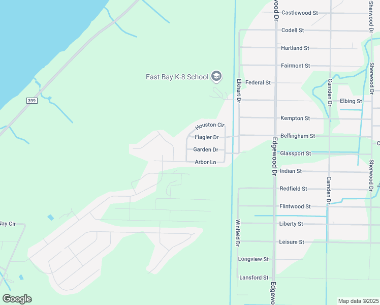 map of restaurants, bars, coffee shops, grocery stores, and more near 2547 Houston Circle in Gulf Breeze