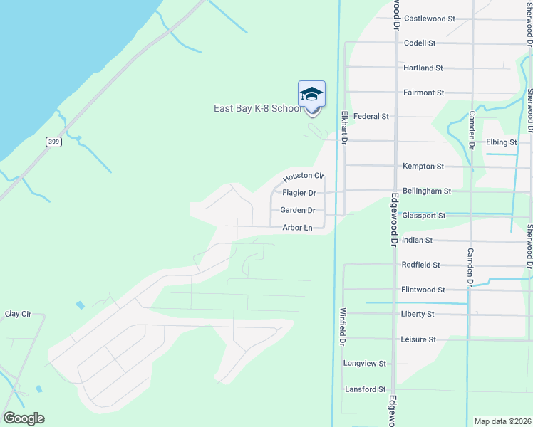 map of restaurants, bars, coffee shops, grocery stores, and more near 2536 Houston Circle in Gulf Breeze