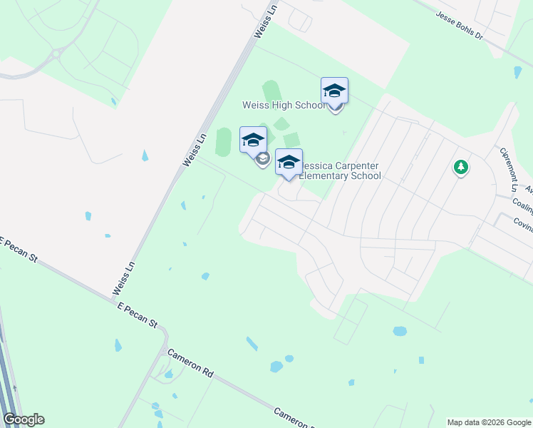 map of restaurants, bars, coffee shops, grocery stores, and more near 16820 Elsinore Lane in Pflugerville