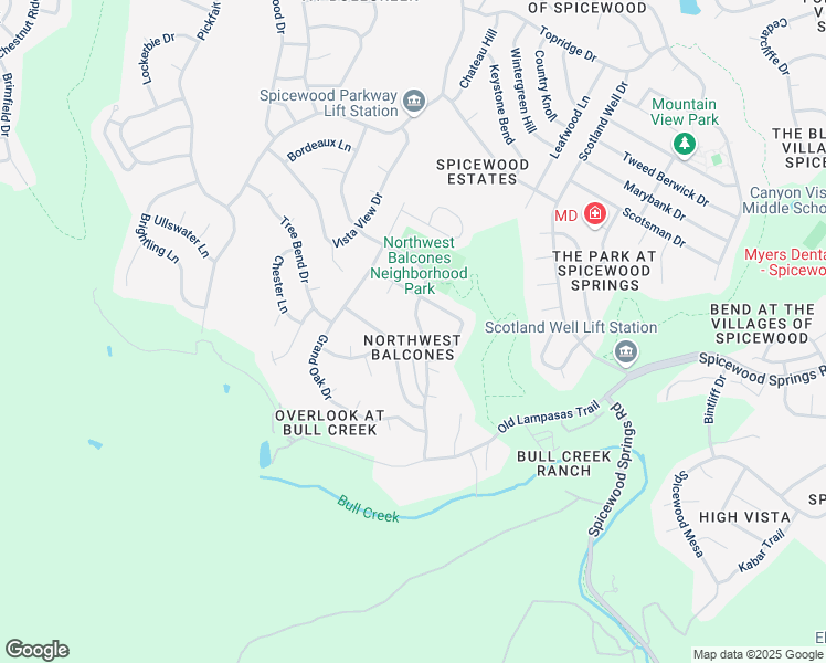 map of restaurants, bars, coffee shops, grocery stores, and more near 10111 Talleyran Drive in Austin