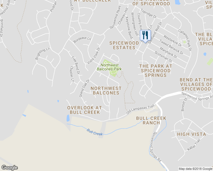 map of restaurants, bars, coffee shops, grocery stores, and more near 10106 Talleyran Drive in Austin