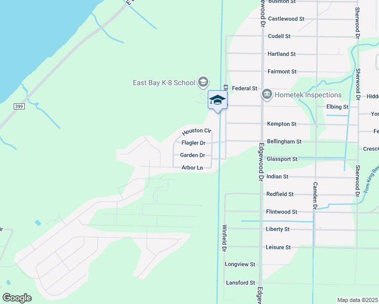 map of restaurants, bars, coffee shops, grocery stores, and more near 6430 Garden Drive in Gulf Breeze