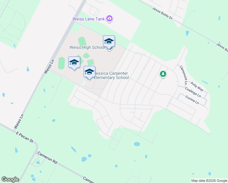 map of restaurants, bars, coffee shops, grocery stores, and more near 16928 Lathrop Avenue in Pflugerville