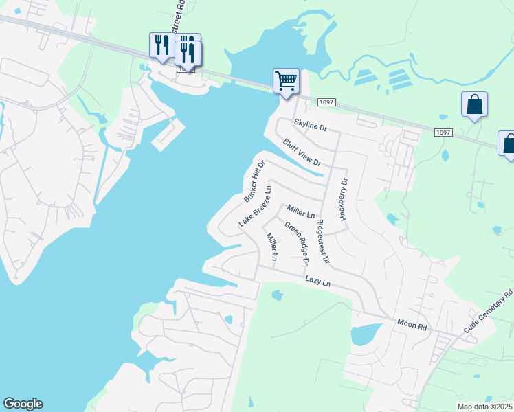 map of restaurants, bars, coffee shops, grocery stores, and more near 13438 Lake Breeze Lane in Willis