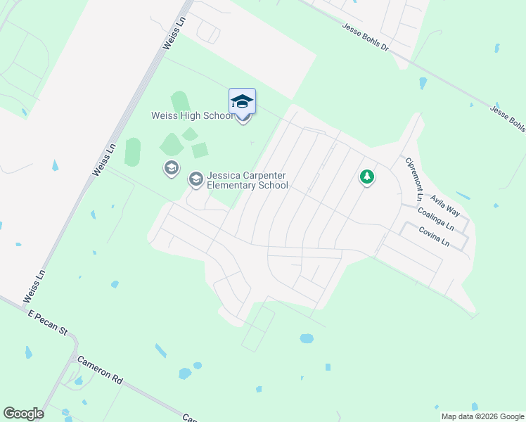 map of restaurants, bars, coffee shops, grocery stores, and more near 17013 Lathrop Avenue in Pflugerville