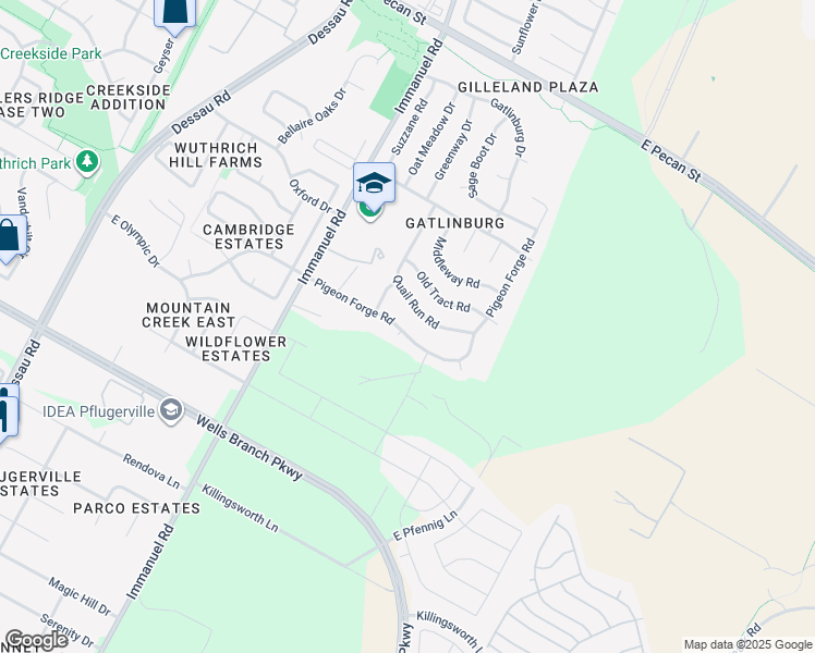 map of restaurants, bars, coffee shops, grocery stores, and more near 1415 Alexis Cove in Pflugerville