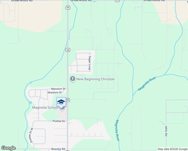 map of restaurants, bars, coffee shops, grocery stores, and more near 16714 Sugar Loop in Foley