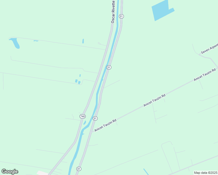 map of restaurants, bars, coffee shops, grocery stores, and more near 126 Melanie Lane in Arnaudville