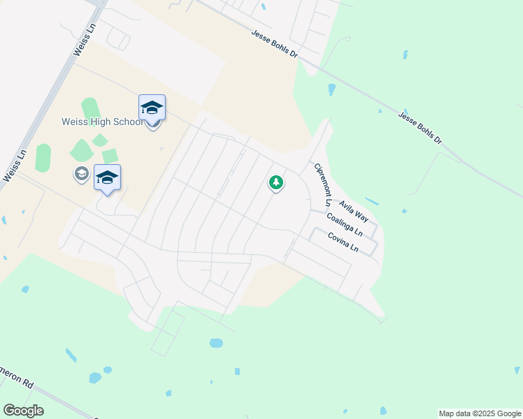 map of restaurants, bars, coffee shops, grocery stores, and more near 17210 Calipatria Lane in Pflugerville