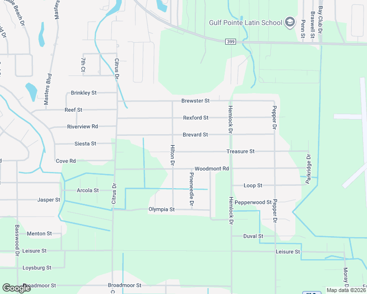map of restaurants, bars, coffee shops, grocery stores, and more near 7409 Treasure Street in Navarre