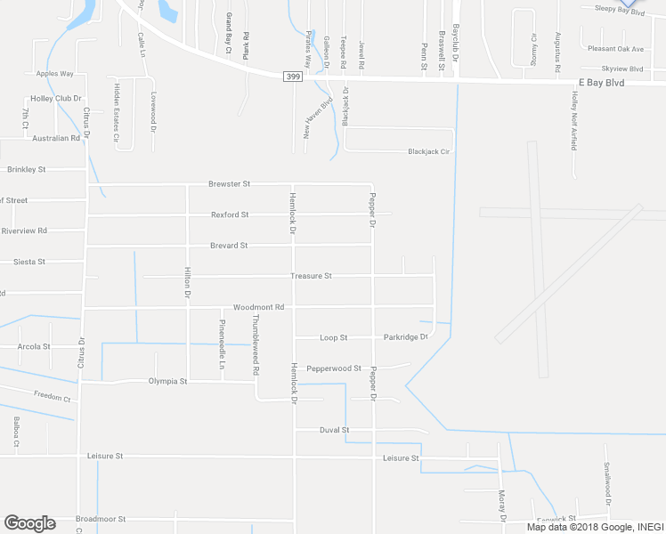 map of restaurants, bars, coffee shops, grocery stores, and more near 7562 Treasure Street in Navarre
