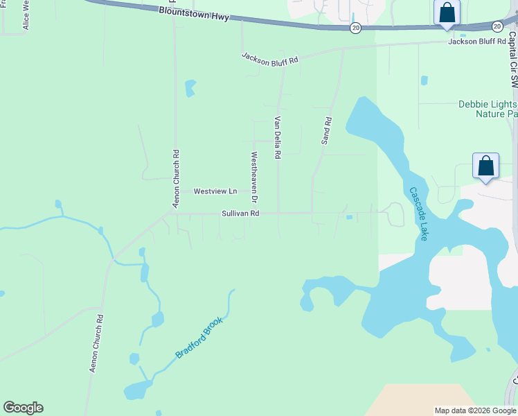 map of restaurants, bars, coffee shops, grocery stores, and more near 1500 Westheaven Drive in Tallahassee