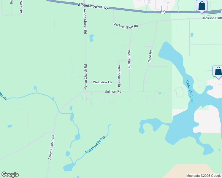 map of restaurants, bars, coffee shops, grocery stores, and more near 5552 Sullivan Road in Tallahassee