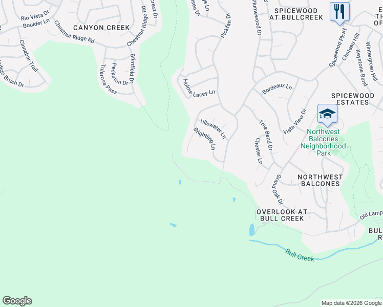 map of restaurants, bars, coffee shops, grocery stores, and more near 9804 Patrice Drive in Austin