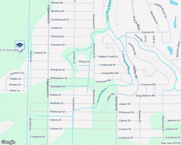 map of restaurants, bars, coffee shops, grocery stores, and more near 6751 Kempton Street in Navarre