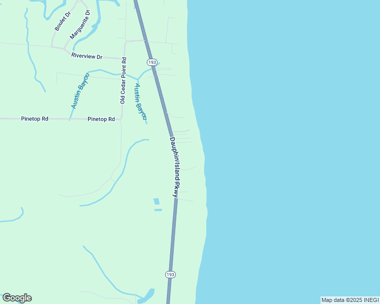 map of restaurants, bars, coffee shops, grocery stores, and more near 12705 Dauphin Island Parkway in Coden
