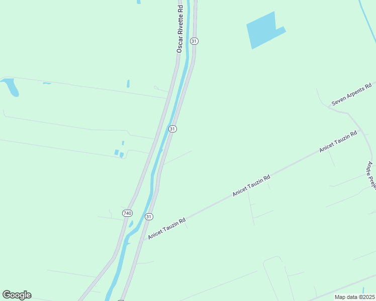 map of restaurants, bars, coffee shops, grocery stores, and more near 126 Melanie Lane in Arnaudville