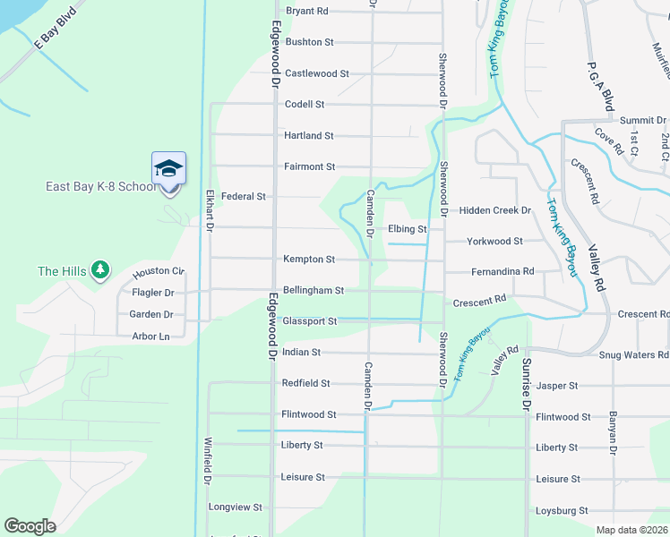map of restaurants, bars, coffee shops, grocery stores, and more near 6661 Kempton Street in Navarre