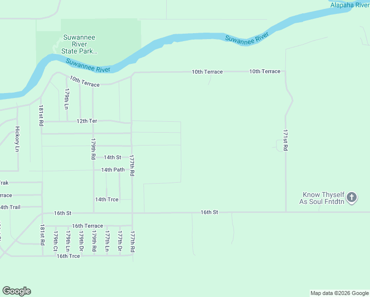 map of restaurants, bars, coffee shops, grocery stores, and more near 1280 175th Drive in Live Oak