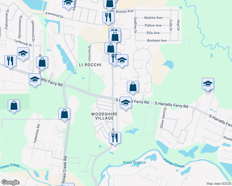map of restaurants, bars, coffee shops, grocery stores, and more near 2959 O'Neal Lane in Baton Rouge