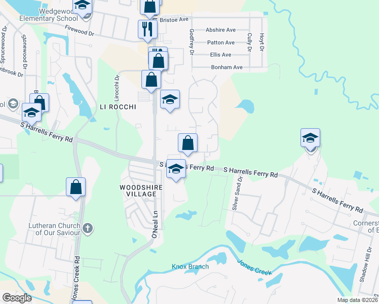 map of restaurants, bars, coffee shops, grocery stores, and more near 62 West Saint Dean Drive in Baton Rouge