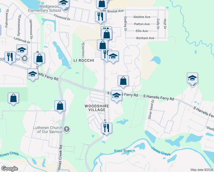 map of restaurants, bars, coffee shops, grocery stores, and more near 2959 O'Neal Lane in Baton Rouge